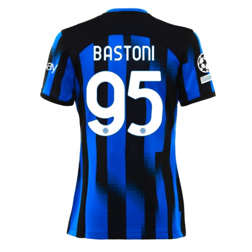 Inter Milan Alessandro Bastoni #95 Domaci Dres za Ženska 2023-24 Kratak Rukav